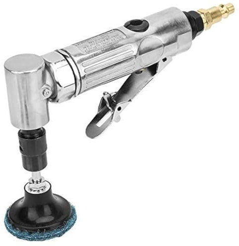 Right Angle Die Grinder, Professional 90 Degree Pneumatic Mini Die Grinder 1/4-Inch Inlet Mini Air Angle Polisher, 1/8-1/4 Collet Replaceable Sanding Disc Detail Sander, Air Grinding Tool