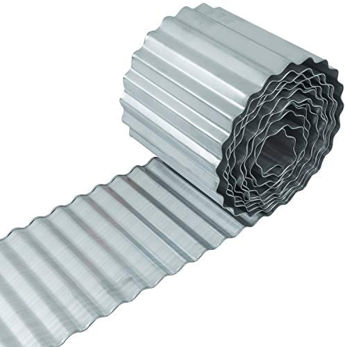 Woodside Galvanised Corrugated Steel Lawn/Path Border Edging Flexible Fence Rolls