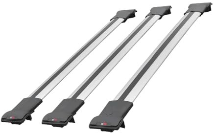 acpar Compatible with Dacia Duster 2014-2018 Cross Bar FLY Model Car Roof Rack Cross Bar 3 BARS GREY