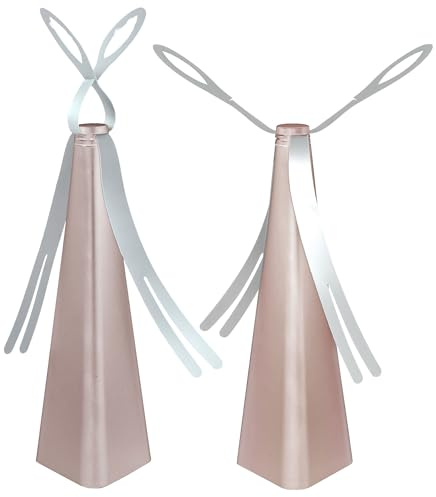 Bernini Fly Fans for Tables - Bug Fans for Food Table - Food Fans to Keep Flies Away - Portable and Natural Fly Deterrent Outside or Inside - Home or Restaurant Fly Control 2 Pack (Rose Gold)