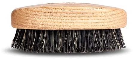 Bullfrog Cepillo de Barba - Práctico - Clásico - Tradicional - Madera de Fresno Pulida, Tratada y Acabada a Mano - Cerdas Rígidas de Pelo de Jabalí y Nylon - Fabricado en Italia