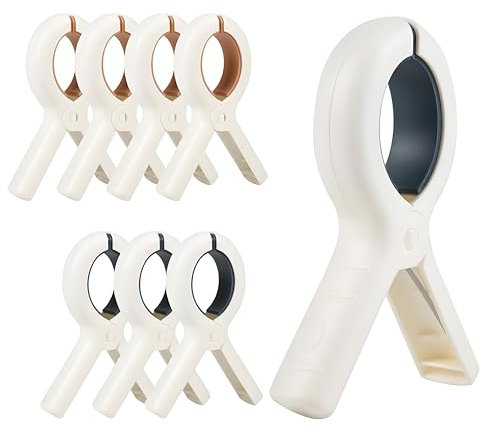 8 Pcs Beach Towel Clips,Towel Clips for Sun Loungers,Large Towel Clips,Sunbed Towel Clips,Strong Grip Clothes Pegs for Sun Lounger, Laundry, Sunbeds,Pool Chairs, for Beach, Pool,Garden