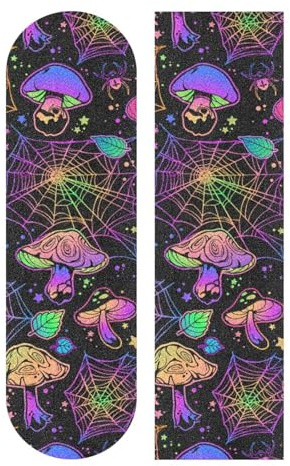 VitVerCosy Magic Spider Web Skateboard Grip Tape Longboards Griptape Bubble Free Anti-Slip Deck Sandpaper for Rollerboard 10 x 40