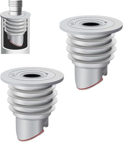 Lot de 2 joints de tuyau de vidange en silicone pour machine à laver, 35 à 40 mm, pour évier de cuisine, cuisine et maison (gris)