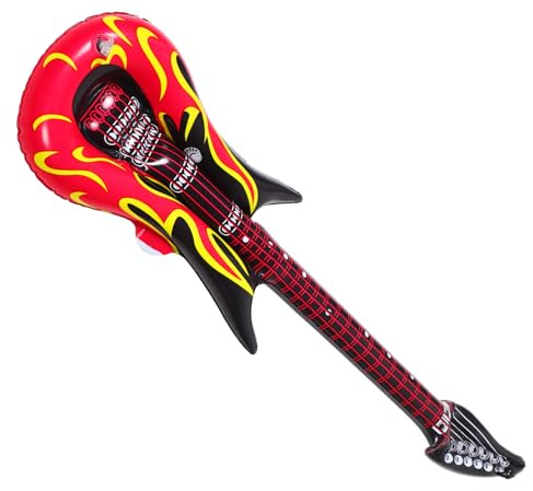 Alasum 2piezas Guitarras Inflables Para Decoración De Fiesta De Rock Disfraces De Halloween Cumpleaños Musicales Guitarras De Aire Para Inflar