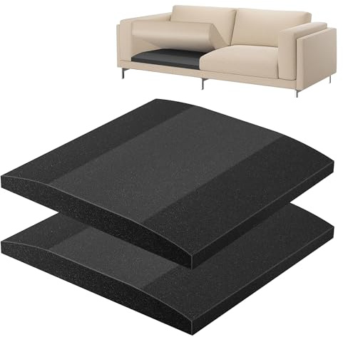 GIONAR 2 cojines de sofá de 55 x 55 cm, para reparación de sofás, espuma y muebles, repuesto de reparación de hundimiento de alta densidad para sofá de dos plazas