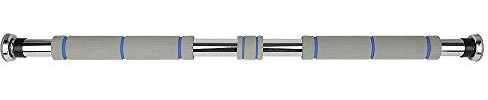 WOTAT Barre de traction,Barre de porte,Réglable de 80cm à 130cm,Montage sans vis,Antidérapant,Maintien sûr, Poignées en mousse,150 kg,Barre de gymnastique,Pull Up Bar ﻿ (Gris)