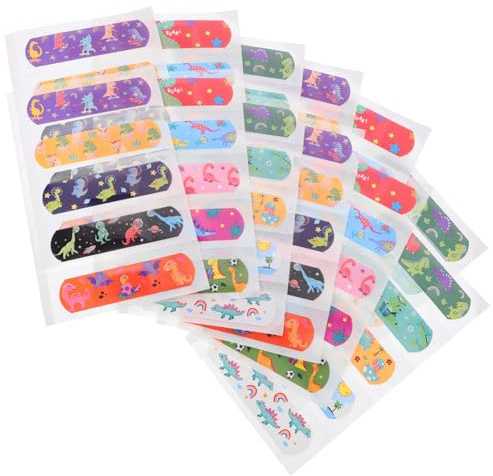 GOOHOCHY 150 Vendajes Adhesivos de Dibujos Animados para Niños, Parches Hemostáticos Flexibles de Pe, Transpirables y Ligeros para Cualquier Parte del Cuerpo