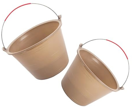 NULYLU 2pezzi Secchi Per Cemento Multiuso Secchi Robusti Per Costruzione Contenitore Resistente Per Cemento e Adatto Per Siti Di Lavoro e Stoccaggio Di Materiali