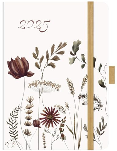 Premium Timer Big Herbstblumen - Kalender 2026 - Korsch-Verlag - Taschenkalender mit Stifthalter, Lesebändchen und Zetteltasche - eine Woche auf 2 Seiten - 12 cm x 17 cm
