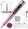 POFIBO Electric Nail File – Cordless Electric Nail Drill Machine 35000RPM, Professional Rechargeable Nail Drill for Acrylic and Gel Nails, 12 in 1 Manicure Pedicure Set, 5-Speed Adjustable