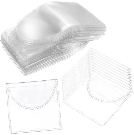 HONMEET 150Pcs Coin Holders Transparent Coin Sleeves with Flap Closures for Safe Storage and Easy Display of Coin Collection Coin Protectors and Collection Supplies