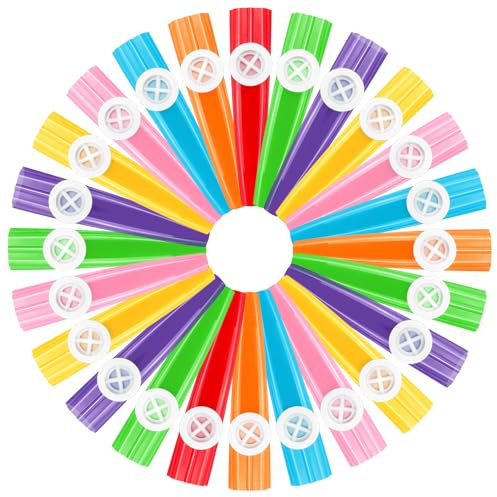 Bercoor 36 strumenti musicali kazoo per bomboniere, in plastica sfusa, per amanti della musica, principianti, regalo per bambini, sacchetti regalo