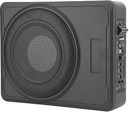KIMISS Subwoofer per Auto Sotto il Sedile, Amplificatore Amplificato da 10 Pollici, Audio Sottile da 800 W per Auto/camion, Custodia per Bassi Integrata Ad Alte Prestazioni