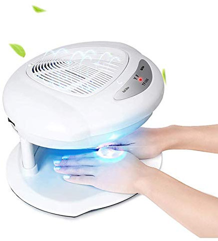 Sèche-Ongles UV Air pour Les Mains et Les Pieds Sèche-Cheveux 400W Air Nail Fan pour capteur de Vernis à Ongles Capteur Automatique Warm Cool Breeze Utilisation à la Maison et au Salon