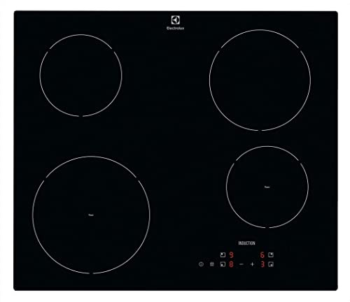 Plaque de cuisson vitrocéramique à induction de 60 cm, N° 4 feux, noir