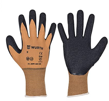WÜRTH Mekaniska handskar, monteringshandskar, GR.10 – artikelnr. 0899400531, GR.9 – artikelnr. 0899400530, GR.8 -artikelnr. 0899400529 (2, storlek 10)