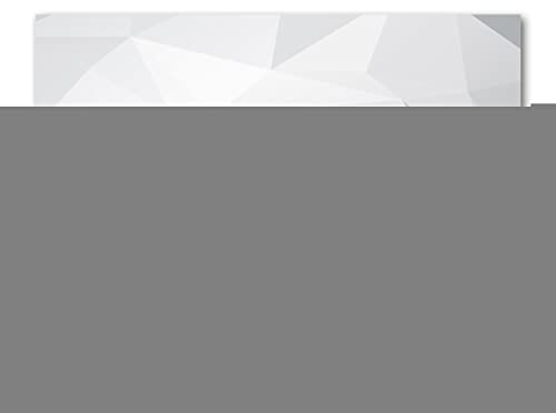 Tulup Splashback 55.12x27.56 inch / 140x70 cm Splash back Kitchen Panel Toughened Safe Glass Tempered Glass Panel Wall Protection Induction Cooker Kitchen - White - Abstract