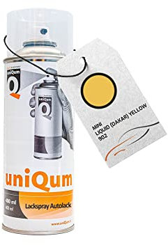 uniQum Autolack Spraydose MINI LIQUID (DAKAR) YELLOW 902 Autolack Reparatur 400 ml