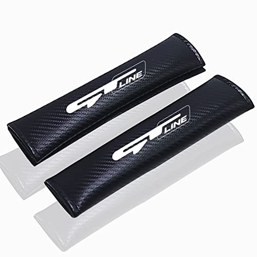 EAGLEG 2 Piezas Almohadilla de Protectores Cinturon de Seguridad de Coche para K-IA Ceed GT GT Line, Cómodas Hombreras de Fibra de Carbono - Accesorios de Interior, GT~Line