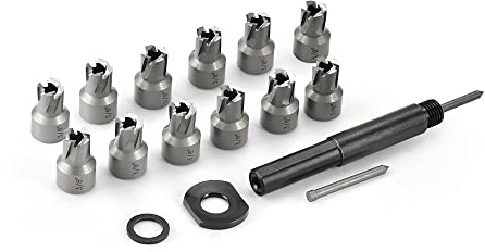 Spot Weld Cutter Set JESTUOUS 12-pack 3/8 Inch Cutting Diameter HSS Remover Welding Metal Sheet Hole Drilling Bits for Power Hand Drill Tool