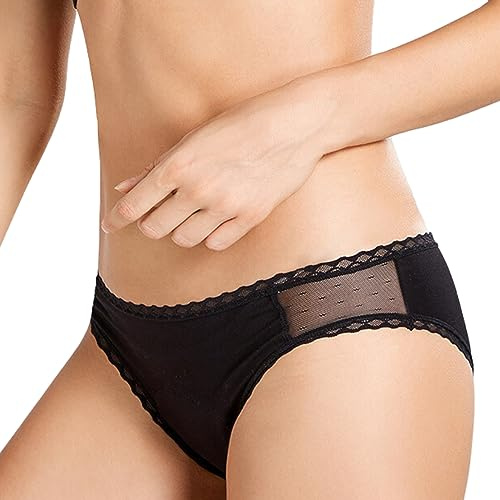 MY ALMA Damen Menstruationshöschen Bolero, Schwarz, XL