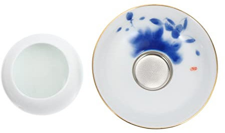 HOMSFOU Filtro de Té Hogar Hermoso Infusor de Té Pintado Mano Accesorios de Cocina Casa