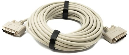 System-S D Sub Kabel 10 m 25 Pin Stecker zu Stecker RS530 Adapter in Grau