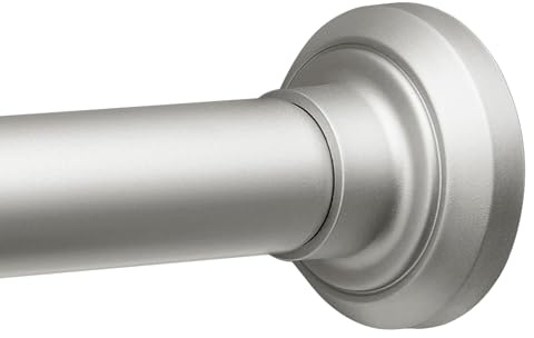 ENJOYBASICS Shower Curtain Rod 30 to 76 Inches, 1 Inch Stainless Steel Adjustable Spring Tension Rods No Drill for Bathroom, Closet, Window, Room Divider, Never Rust, Non Slip, Nickel