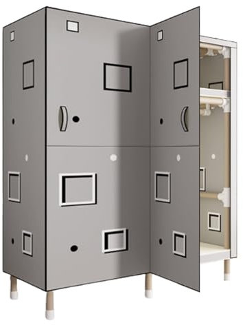 LAMEDOAT Kleiderschrank mit Tür, tragbarer Kleiderschrank, Regale, Kleiderständer für Schlafzimmer, Aufbewahrungsschrank, platzsparender Kleiderschrank