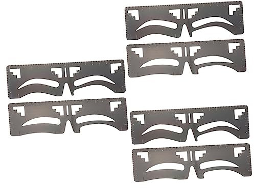 WOONEKY 3 Sets Flexible Augenbrauenschablone Maßform Lineal Wesentliches Make-up-tool Für Frauen Mädchen 2 Stück * 3