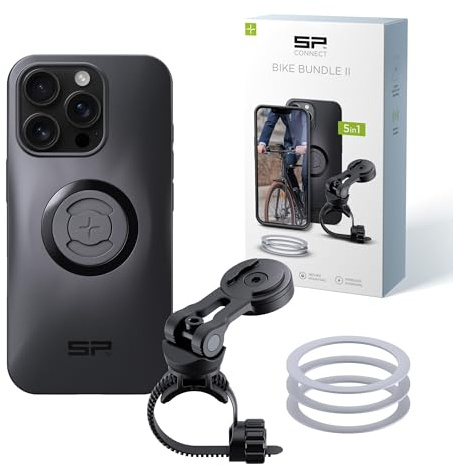 SP CONNECT Bike Bundle II | SPC+ | kompatibel mit iPhone 16 Pro | Handyhalter für Fahrradlenker | Mountainbike Rennrad Handy Halterung