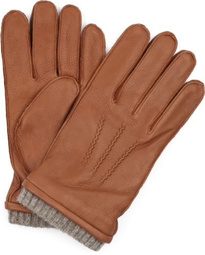 Suitable Herren Lederhandschuhe – Camel – Hochwertige Lederhandschuhe mit Wollfutter – Elegante und komfortable Passform