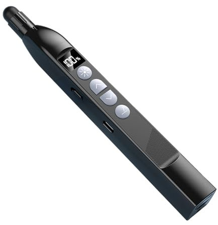Mavaol Presentation Pointer RF 2.4G Fernbedienung Rot, Countdown-Timer, reable, Mac und kompatibel, tragbar für Präsentationen (Black)