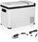 Outsunny Nevera portátil de compresión 30 L, Nevera eléctrica para Coche 12/24V, 3 Compartimentos, Mini Nevera congelador para Playa, Camping o Picnic, hasta -22°C, Blanco