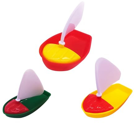 NAUZE 3Pieces Bath Boat Toy Colourful Shower Toys Fun Educational Bath Time Toys for Creative Summer Pool Beach Favor