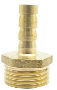 Pipe Fittings 4mm 6mm 8mm 10mm 12mm 14mm 16mm 19mm 20mm 25mm Hose Barb X 1/8 1/4 3/8 1/2 3/4 1 Male Brass Pipe Fitting Connector(19mm,3/4)