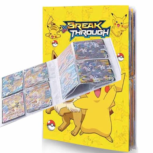 Protege Cartas coleccionista，Album para Cartas, Album Cartas Libro Titular Protección Cartas 4 Bolsillos por Página 30 Páginas Con Capacidad para 240 Cartas-PZ01