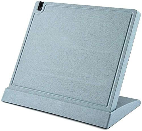 Knife Holder Magnetic Knife Block & Organizer for Knives, Scissors, Kitchen Cutlery - with Knife Sharpener & Cutlery Holder, Made of Wheat Straw Material,-Blue