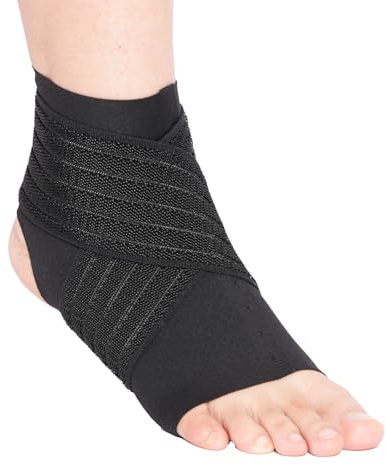 Willcom Ankle Support Brace for Men and Women - Ankle Compression Sleeve with Adjustable Strap for Plantar Fasciitis, Achilles Tendonitis Pain Relief, Sprained, Strains, Sports Bandage Sock(Reg)