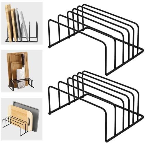 WANDGU Lot de 2 supports de planche à découper : porte-ustensiles de cuisine Porte-planche à découper, organisateur de cuisine multifonction pour cuisine