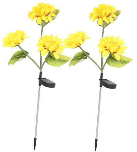 NUOBESTY 2pezzi Luce Solare Forma Decorazione Da Giardino Led Lampada Solare Da Luce Giardino Risparmio Energetico Illuminazione Per Cortili e