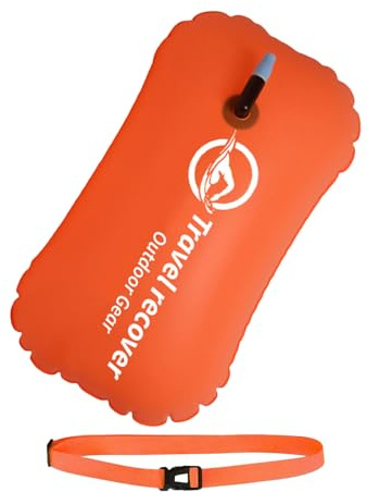 Boa da nuoto in acque aperte, galleggiante di sicurezza per piscina, nuotatore e atleta, galleggiante di sicurezza per barca ad alta visibilità, con scomparto impermeabile per proteggere e in