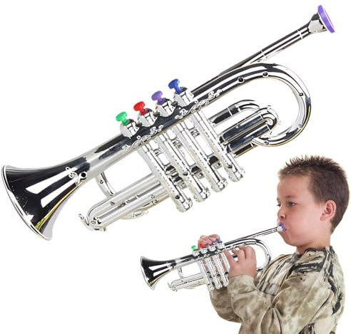 Kinderspielzeug -Trompete - Musikhorn, Instrumente | Eltern-Kind-Musikspielzeug mit pädagogischen Lehrhilfen für Mädchen Kleinkinder Kinder Frühes Lernen Spaß Spieltime Aktivität Nutzung