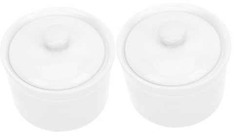 Cabilock 2 piezas Cuencos de para Sopa con Tapa Resistentes al Calor Aptos para Vapor y Postres para Hogar y Restaurante