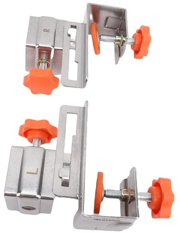 SUNGOOYUE Juego de Abrazaderas de Instalación Frontal de Cajón de Acero Inoxidable Resistente, Fuerza de Sujeción Fuerte, Abrazadera de Fijación de Panel de Cajón para Cajones Grandes