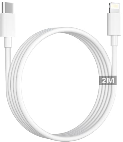 iPhone Ladekabel 2M [Apple MFi Zertifiziert] Lightning Kabel i Phone Kabel | Handyladekabel USB C Lightning Ladekabel 2M iphone Schnellladekabel für iPhone 14/14 Pro Max/13/12/11/X/XS/XR/8 Plus/SE,iPad