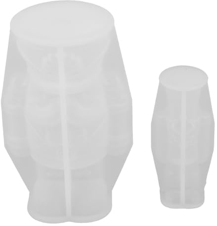SUPVOX Moule Silicone Noël Résine Bougie Figurine DIY 2 Pièces | Moule silicone Noël 2 pièces pour résine, cire et plâtre, idéal pour créer figurines, bougies et décorations DIY