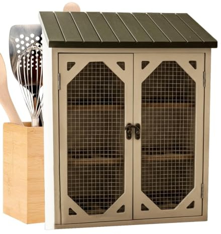 Gabinete De Almacenamiento De Huevos De Granja | Casa De Huevos De Tienda General |Diseño De 3 Pisos, Soporte Para Huevo-s De Gallinero De Estilo Vintage De Madera Rústica, Para Encimeras De Cocina