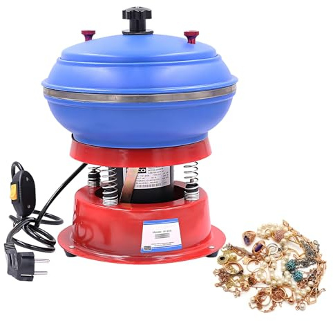 Macchina Levigatrice-Capacità Ciotola 3.5L-Base Buratto Vibratorio Professional,Sbavatura Gioielli Rimozione Ossidazione-Hobby Buratto per Pietre Unità-Brunitore Anelli
